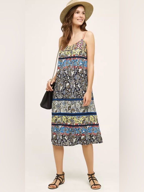 One September Dresses & Skirts - Anthropologie One September Cosima Embroidered Bodice Midi Dress Sz Small